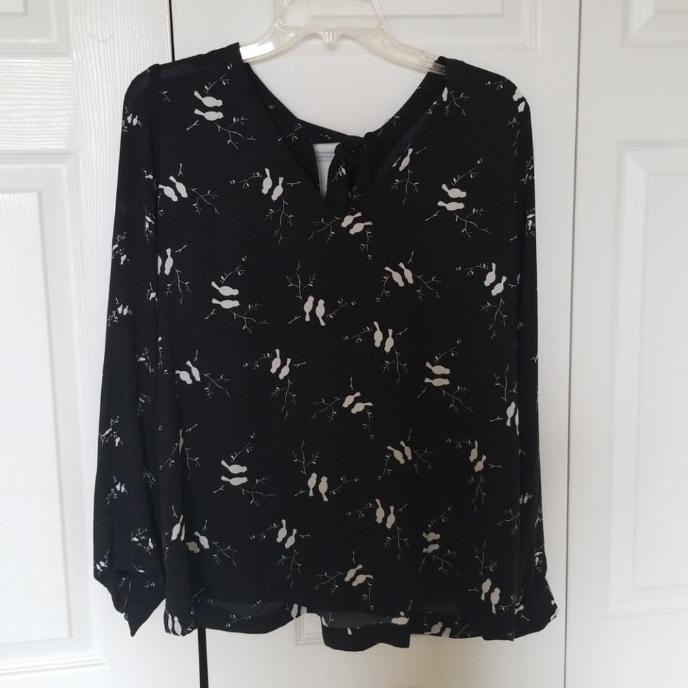 LOFT bird print shirt